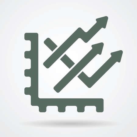 Graph trend web icon vector illustration.のイラスト素材