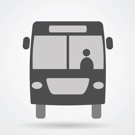 Bus icon web design vector flat illustration.のイラスト素材