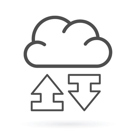 Data exchange service cloud computing icon vector illustration.のイラスト素材
