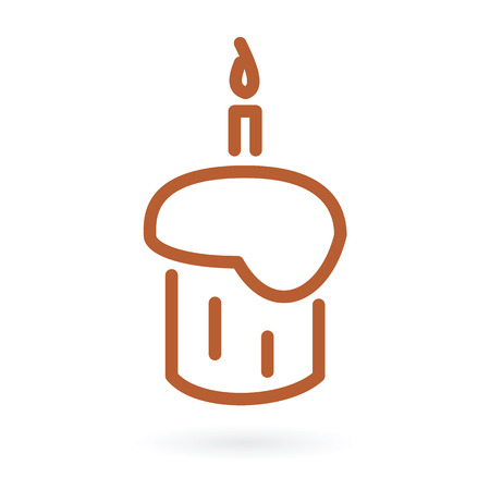 happy birthday cake icon isolated vector illustrationのイラスト素材