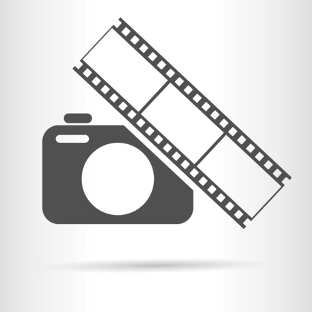 camera film strip icon vector illustrationのイラスト素材