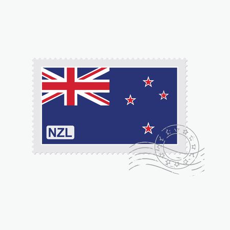 new zealland old postage stamp isolated on white vector illustrationのイラスト素材