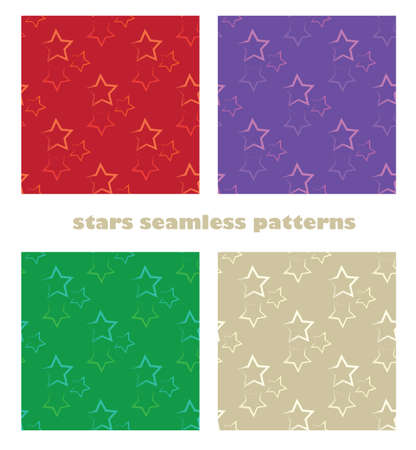 Abstract colored stars seamless pattern background vector designのイラスト素材