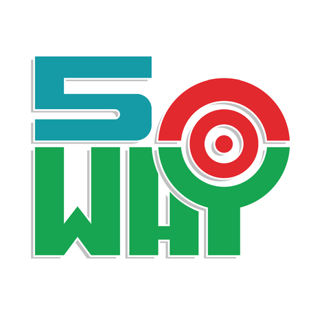 five why quality improvement toolのイラスト素材