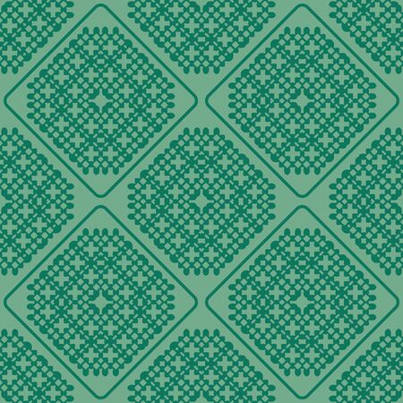 abstract green cross knot seamless pattern vector backgroundのイラスト素材