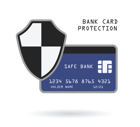 bank credit card security financial protection vector illustrationのイラスト素材