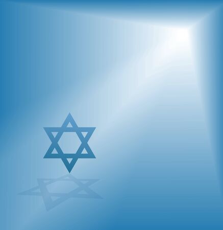 bright light falls on david star abstract vector illustrationのイラスト素材