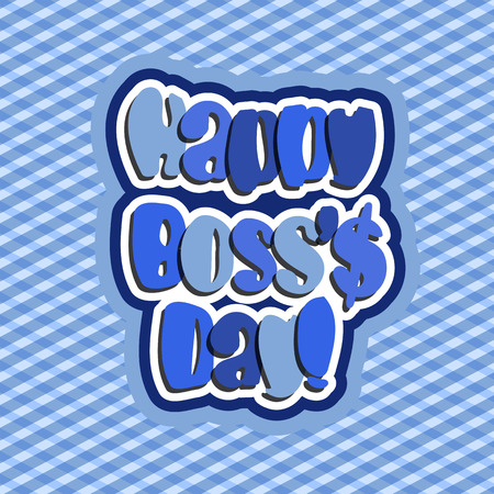 Happy Boss day quote vector blue tone color background illustrationのイラスト素材
