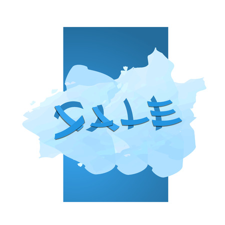 sale discount promo banner blue background vector illustrationのイラスト素材