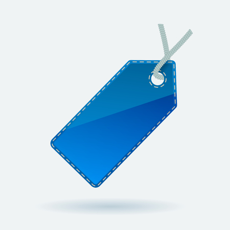 blue sale discount tag isolated vector promotion illustrationのイラスト素材