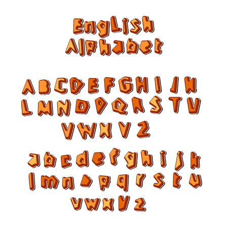 English Alphabet letters set vector illustrationのイラスト素材