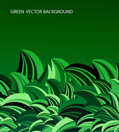 green leaves abstract vector background illustrationのイラスト素材