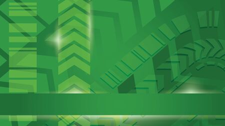 green arrows light abstract cyberspace vector background. Digital information flow crative horizontal presentation templateのイラスト素材
