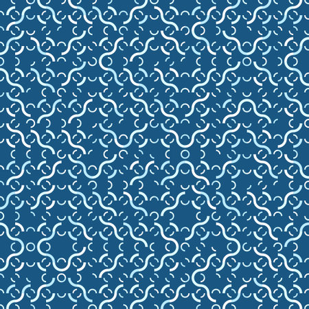 Abstract pattern background. Fabric ornament vector illustration. Textile geometry circular shapes.のイラスト素材