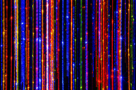Neon lights with sparkling dots, bright laser lines background, modern nightlife and party concept, disco and dancing nightclubs patternの写真素材
