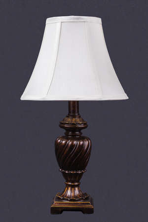 Nigth lamp on gray backgroundの写真素材