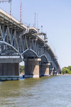 Coleman Memorial Bridge, across York river near Yorktown, Virginia の写真素材