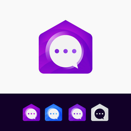 house logo in modern and minimalist stylesのイラスト素材