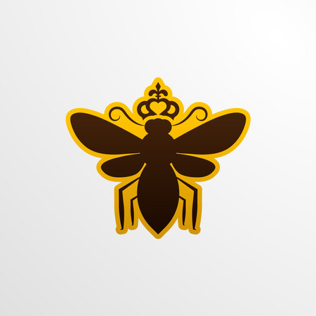 Honey bee logo template, modern and clean style suitable for company, vector eps formatのイラスト素材