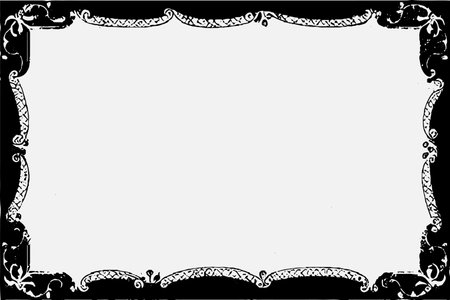 Grunge Black Ink Ornament Square Frame, An Eye-catching Decorative Piece, white background in vector EPS format.のイラスト素材