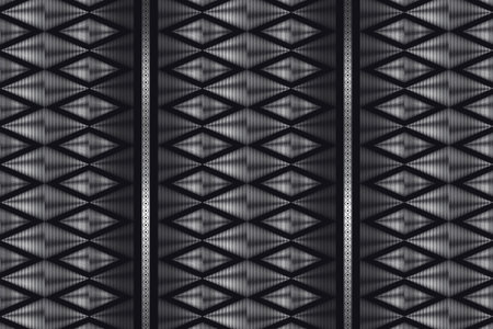 3d seamless pattern with rhombus shapes in black and white colors