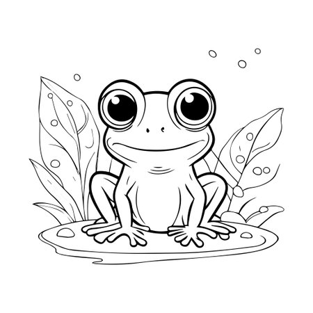 coloring book for children, types of animals in EPS vector format.のイラスト素材