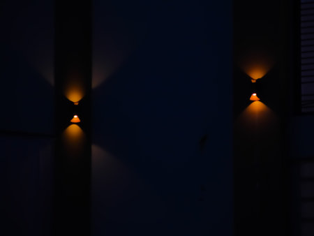 Background lights with bokeh camera effect, blur camera effect