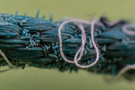Selective focus, close up Marine rope textureの写真素材