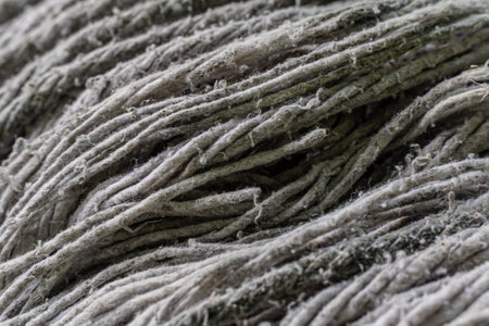 texture of mop cloth close up, abstract background mopping the floorの写真素材