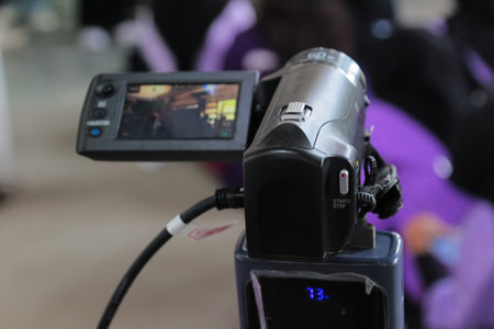 Camcorder or handycam close viewの写真素材