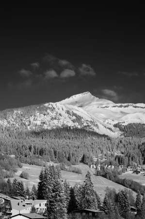 An Image of Monochrome Mountains in Switzerlandの写真素材