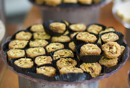 Tray of Baklava with a narrow depth of field