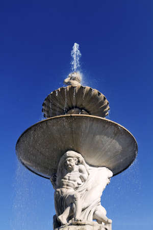 The Residenzbrunnen Statue in Salzburg Austriaのeditorial素材