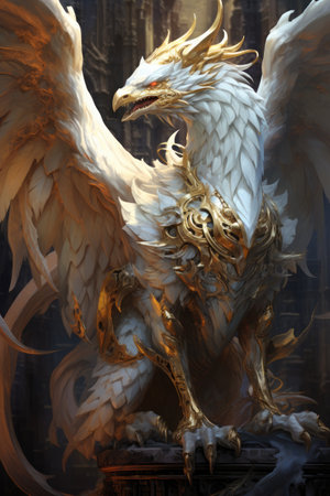 Eagle statue in St. Stephens Cathedral, Vienna, Austria.の素材