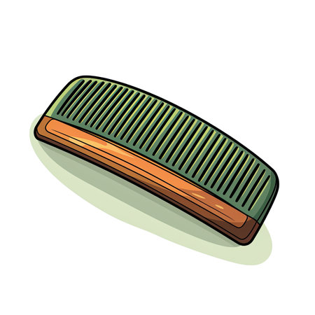 Hair comb isolated on white background. Vector illustration in cartoon style.の素材