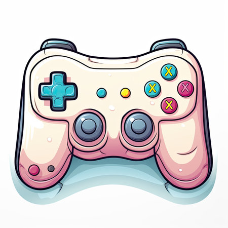 Illustration of a gamepad isolated on a white background - vectorの素材