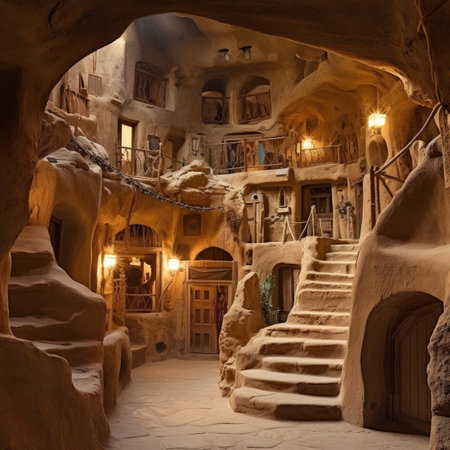 Cave of the ancient city of Cappadocia, Turkeyの素材