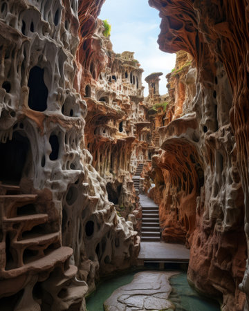 Cave in the ancient city of Nakhon Ratchasima, Thailandの素材