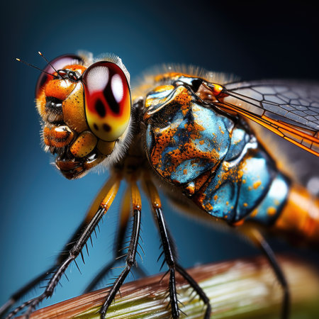 Macro closeup of dragonfly (Sympetrum vulgatum)の素材