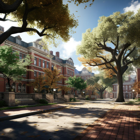 Boston Public Library in Autumn, Boston, Massachusetts, United States.の素材