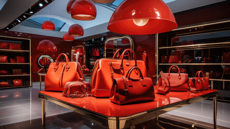 Interior of luxury fashion shopの素材