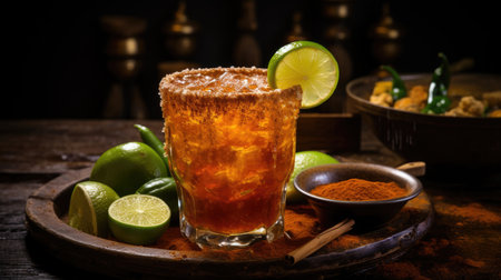 Cuba libre cocktail with tequila, lime and chilliの素材