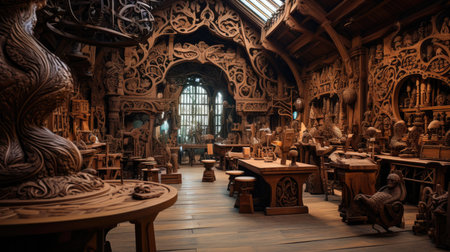 Interior of the beautiful Rosenborg Castle in Copenhagen, Denmarkの素材