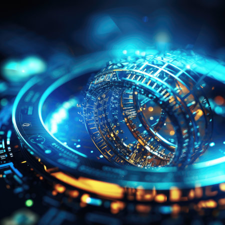 Abstract technology concept background.の素材