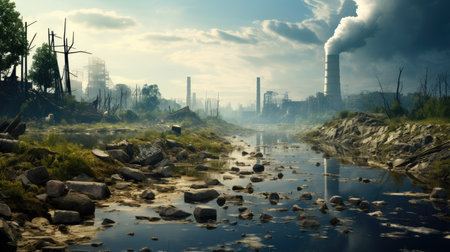 Pollution of the environment, pollution of the atmosphere, environmental problemsの素材