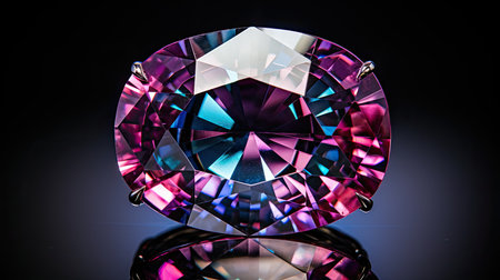 Beautiful diamond on a black background.の素材