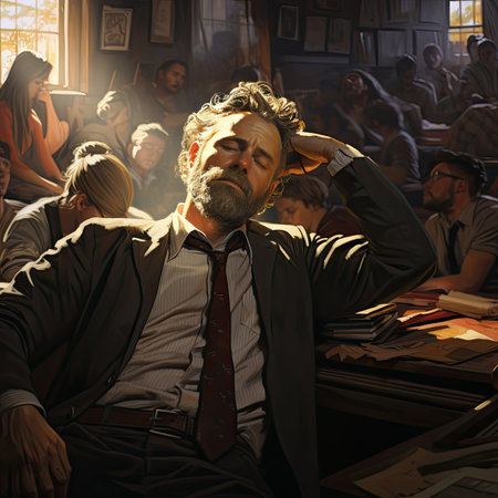 Dramatic portrait of a man in a suit sitting in the roomの素材