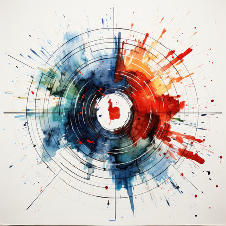 Abstract watercolor splashes background.の素材
