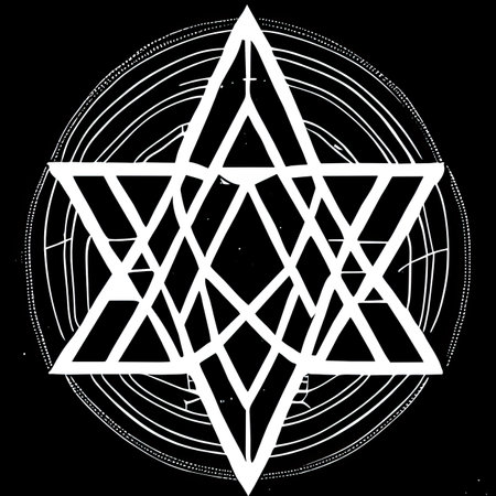 Sacred geometry symbol. Abstract mystic sign. Geometric element.の素材