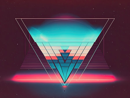 Abstract geometric background. Vector illustration. Polygonal style. Futuristic design.の素材